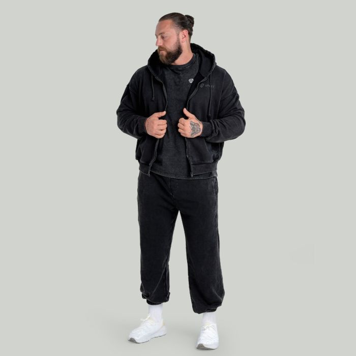 Bluza z kapturem Washed Zip Black - STRIX M