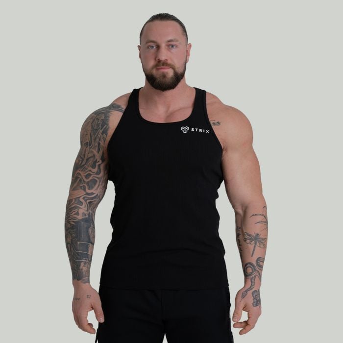 Tank Top Ribbed Black - STRIX M