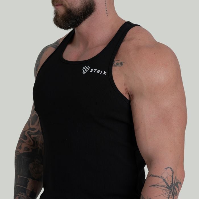 Tank Top Ribbed Black - STRIX M