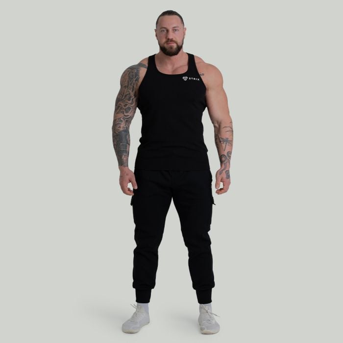 Tank Top Ribbed Black - STRIX M