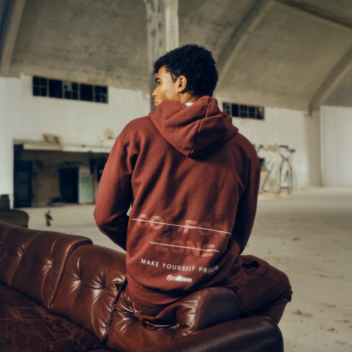Bluza z kapturem Zone Zip Up Cherrywood - GymBeam XL