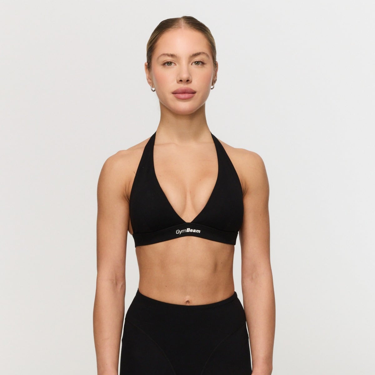 Biustonosz sportowy Fierce Halter Black - GymBeam