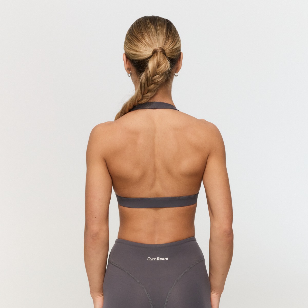 Biustonosz sportowy Fierce Halter Grey - GymBeam