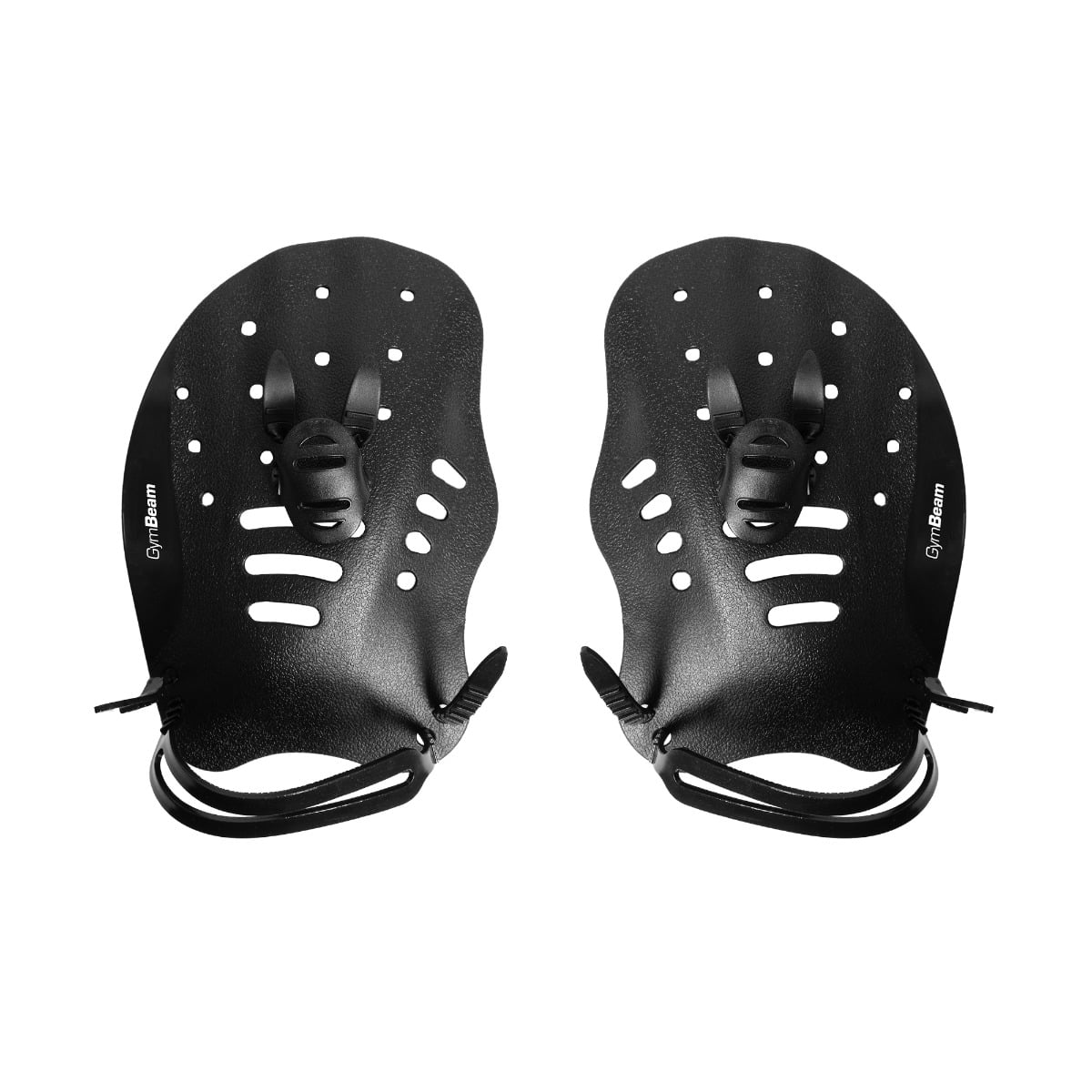 Łapki do pływania AquaFlow Black - GymBeam