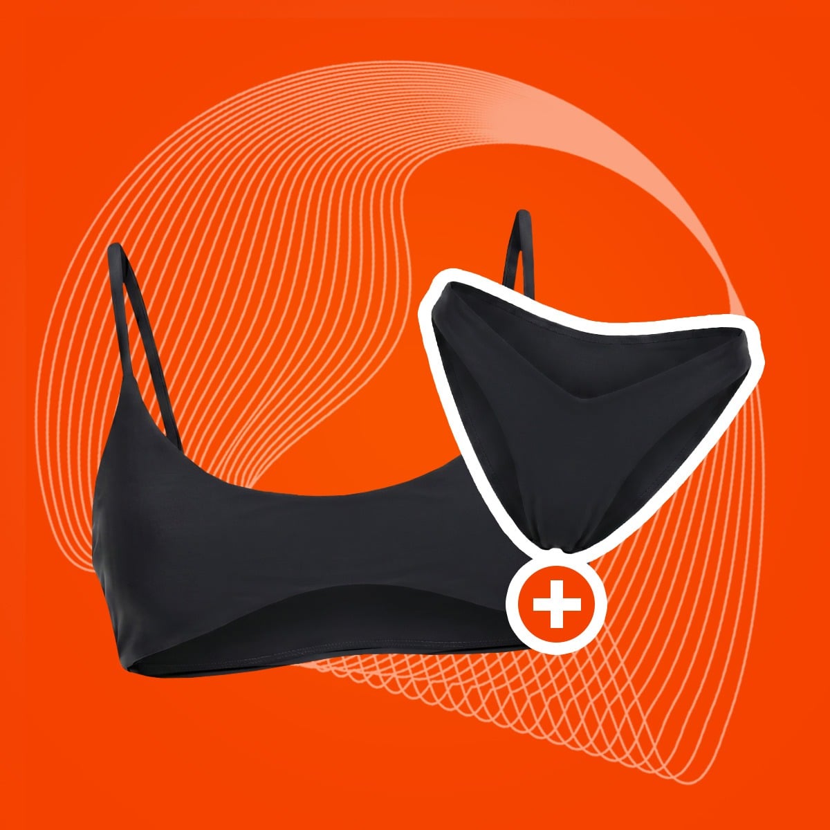 Góra od bikini HAWAII Black - GymBeam + PREZENT