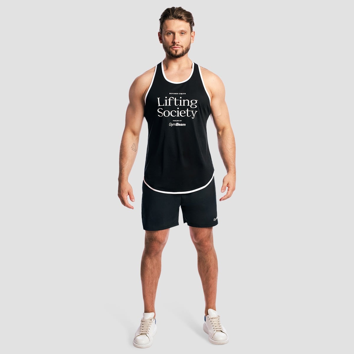 GymBeam Lifting Society Stringer Black - Rozmiar: S | Kolor: Czarny | Waga: 0,141 g | Opakowanie: 130 · záber 7