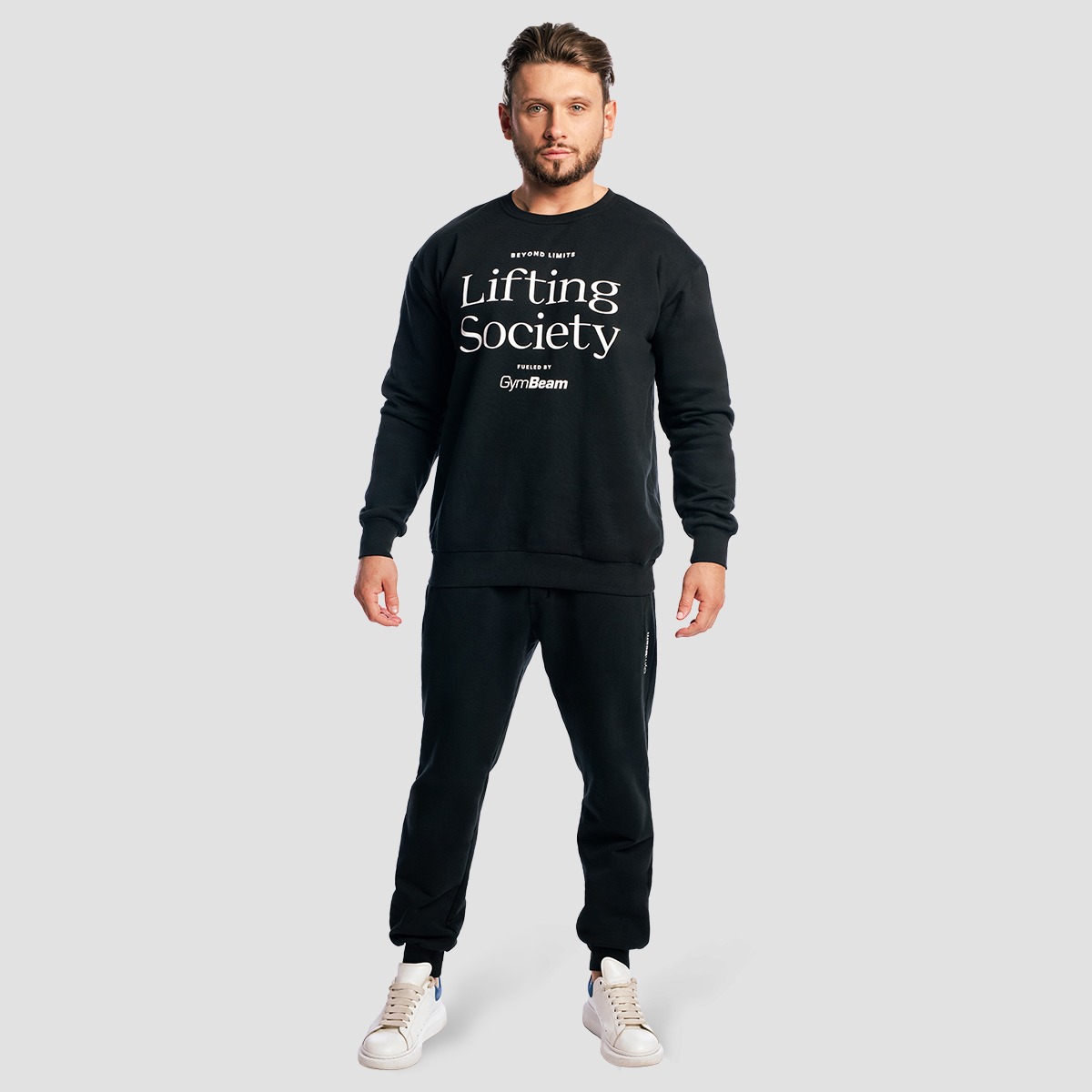 GymBeam Lifting Society Sweatshirt Black - Rozmiar: S | Kolor: Czarny | Waga: 0,558 g | Opakowanie: 33 · záber 6