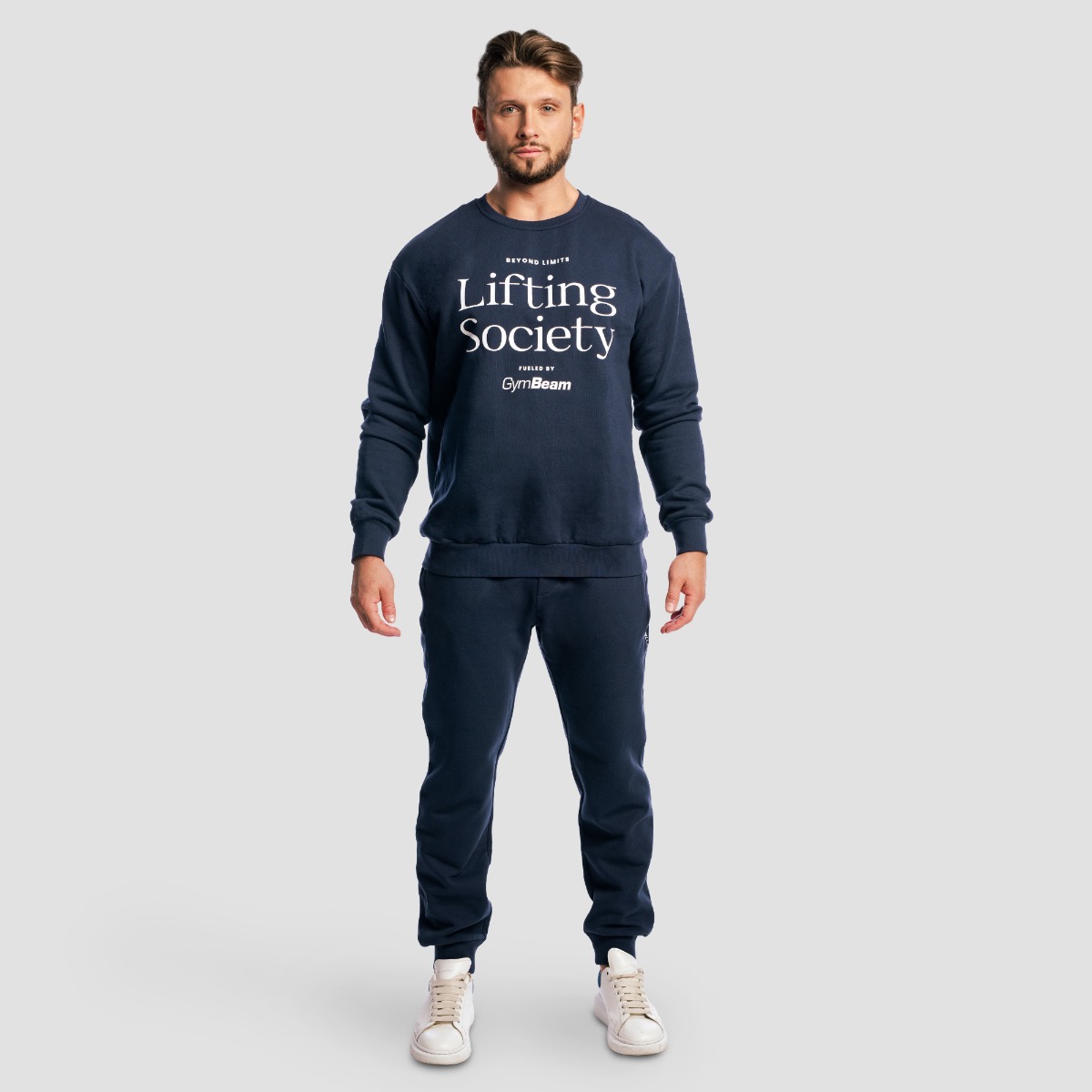 GymBeam Lifting Society Sweatshirt Nightfall - Rozmiar: S | Kolor: Niebieski | Waga: 0,558 g | Opakowanie: 33 · záber 7