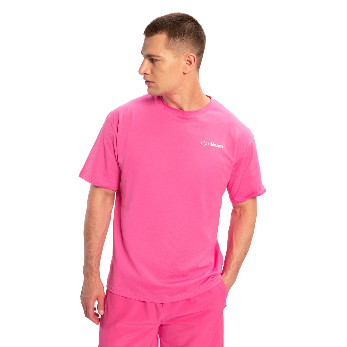 GymBeam Limitless Oversized T-Shirt Dragonfruit - Rozmiar: L | Kolor: Różowy | Waga: 0,2385 g | Opakowanie: 85 · záber 9