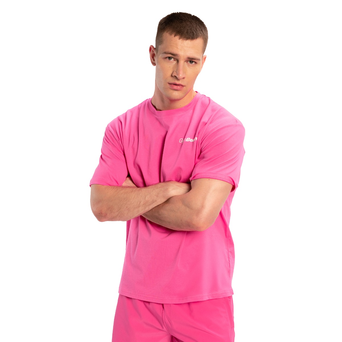 GymBeam Limitless Oversized T-Shirt Dragonfruit - Rozmiar: L | Kolor: Różowy | Waga: 0,2385 g | Opakowanie: 85 · záber 10