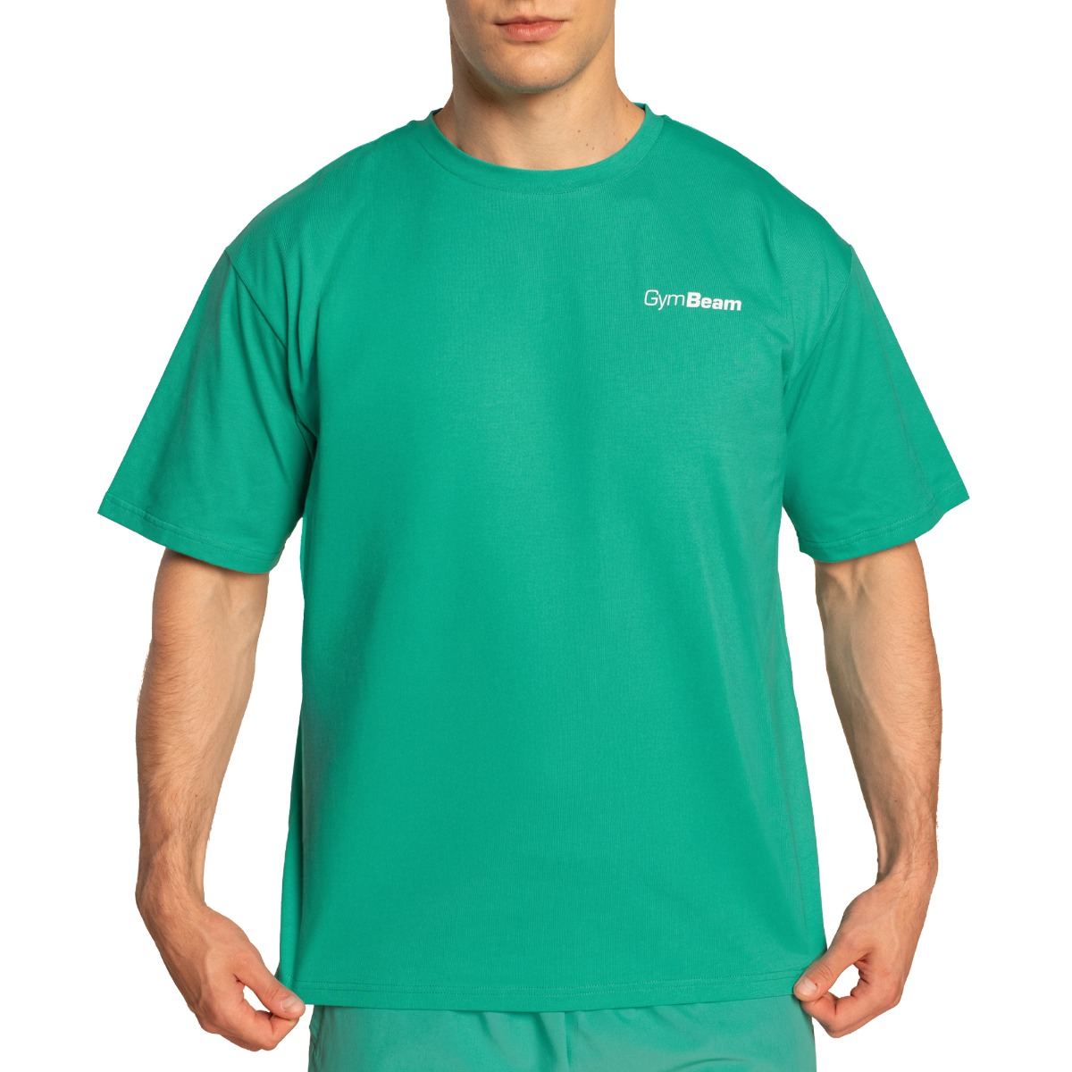 GymBeam Limitless Oversized T-Shirt Lagoon - Rozmiar: L | Kolor: Niebieski | Waga: 0,2385 g | Opakowanie: 85 · záber 8