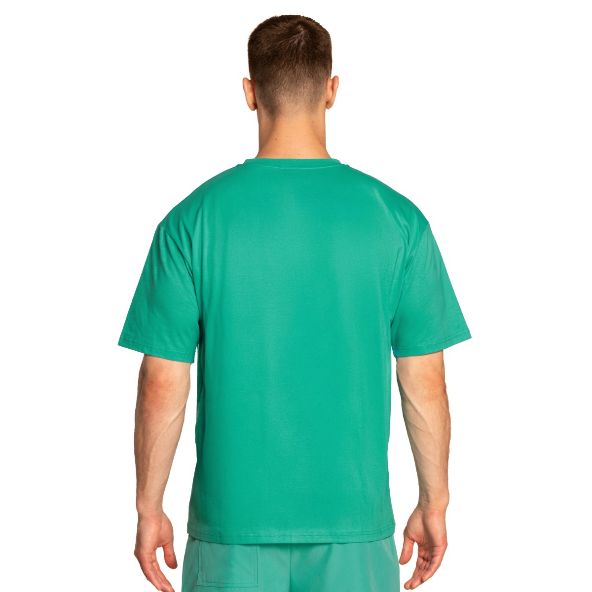 GymBeam Limitless Oversized T-Shirt Lagoon - Rozmiar: L | Kolor: Niebieski | Waga: 0,2385 g | Opakowanie: 85 · záber 9