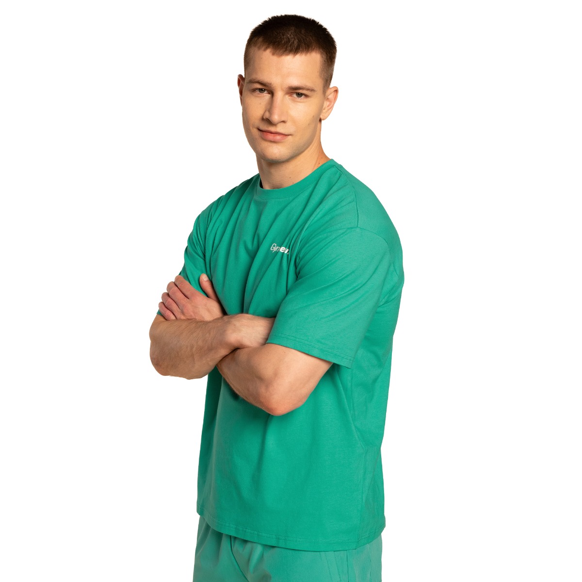 GymBeam Limitless Oversized T-Shirt Lagoon - Rozmiar: L | Kolor: Niebieski | Waga: 0,2385 g | Opakowanie: 85 · záber 6