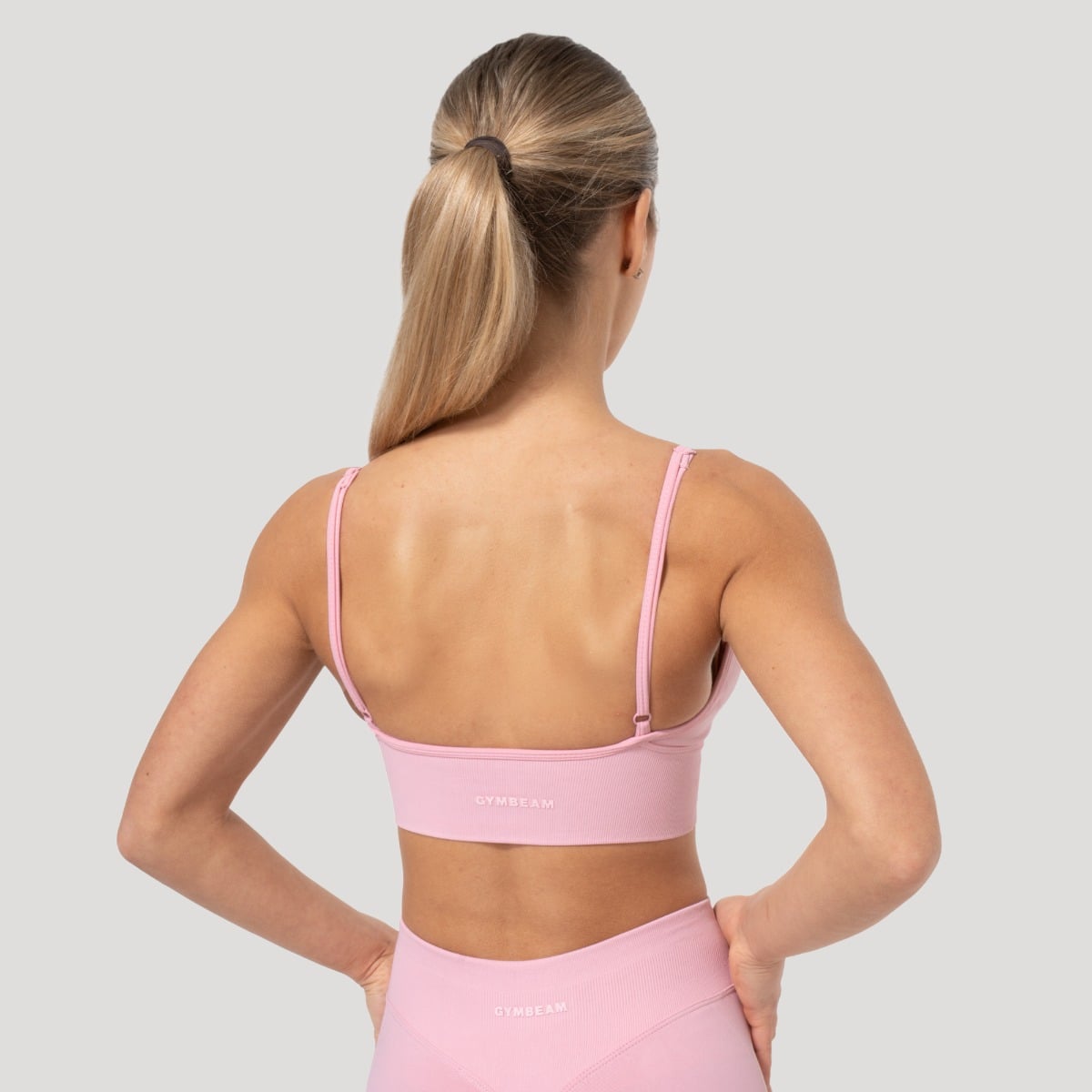 Biustonosz sportowy Luma Baby Pink - GymBeam