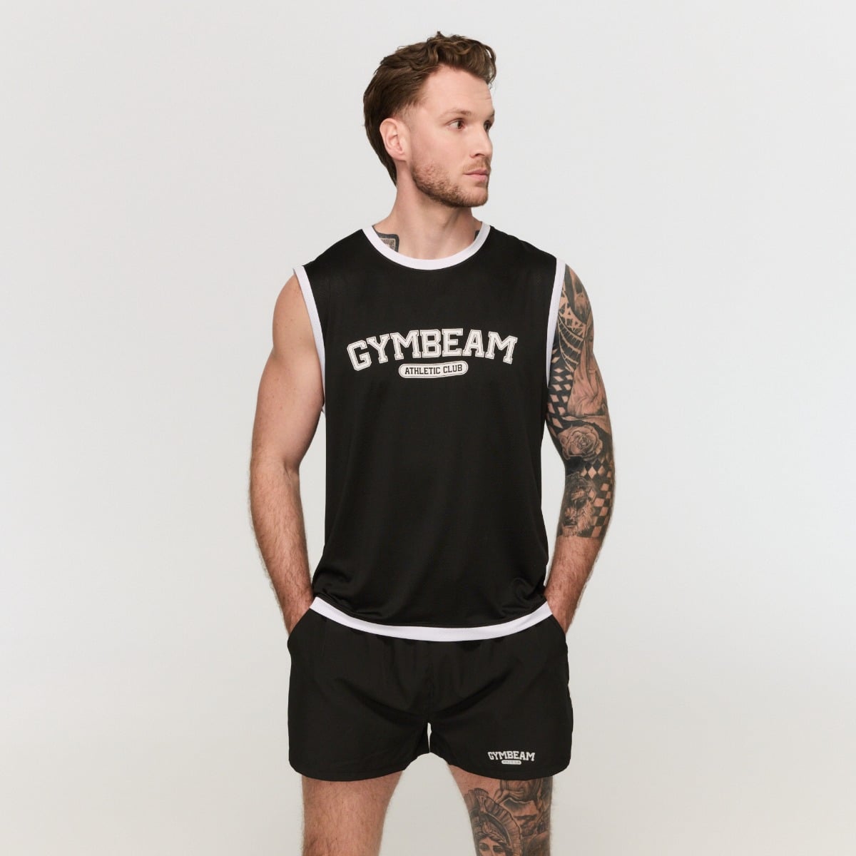Męski tank top Varsity Black - GymBeam