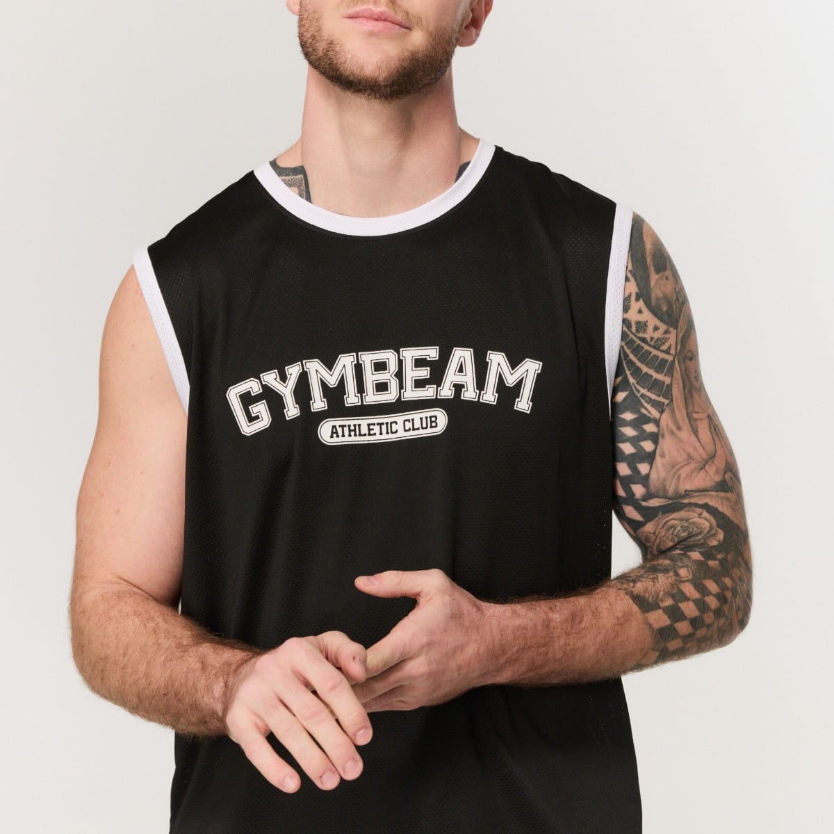 Męski tank top Varsity Black - GymBeam