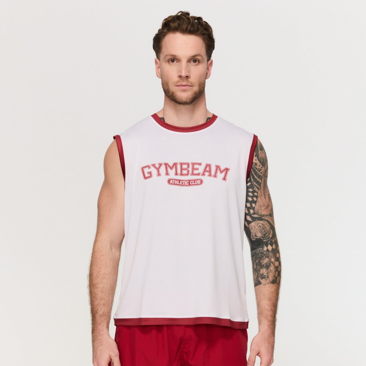 Męski tank top Varsity White - GymBeam