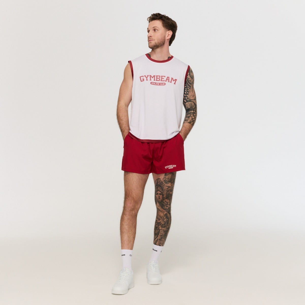 GymBeam Men‘s Varsity Tank Top White - Rozmiar: XXL | Kolor: Biały | Waga: 0,2 g | Opakowanie: 92 · záber 7