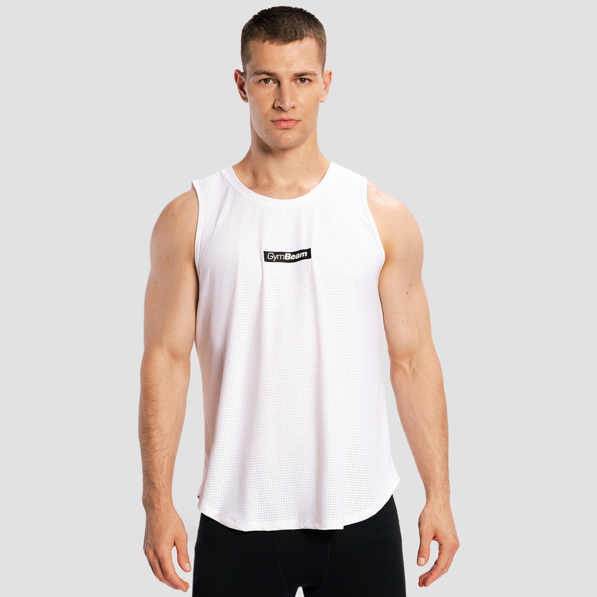 Męski Tank Top Combat White - GymBeam