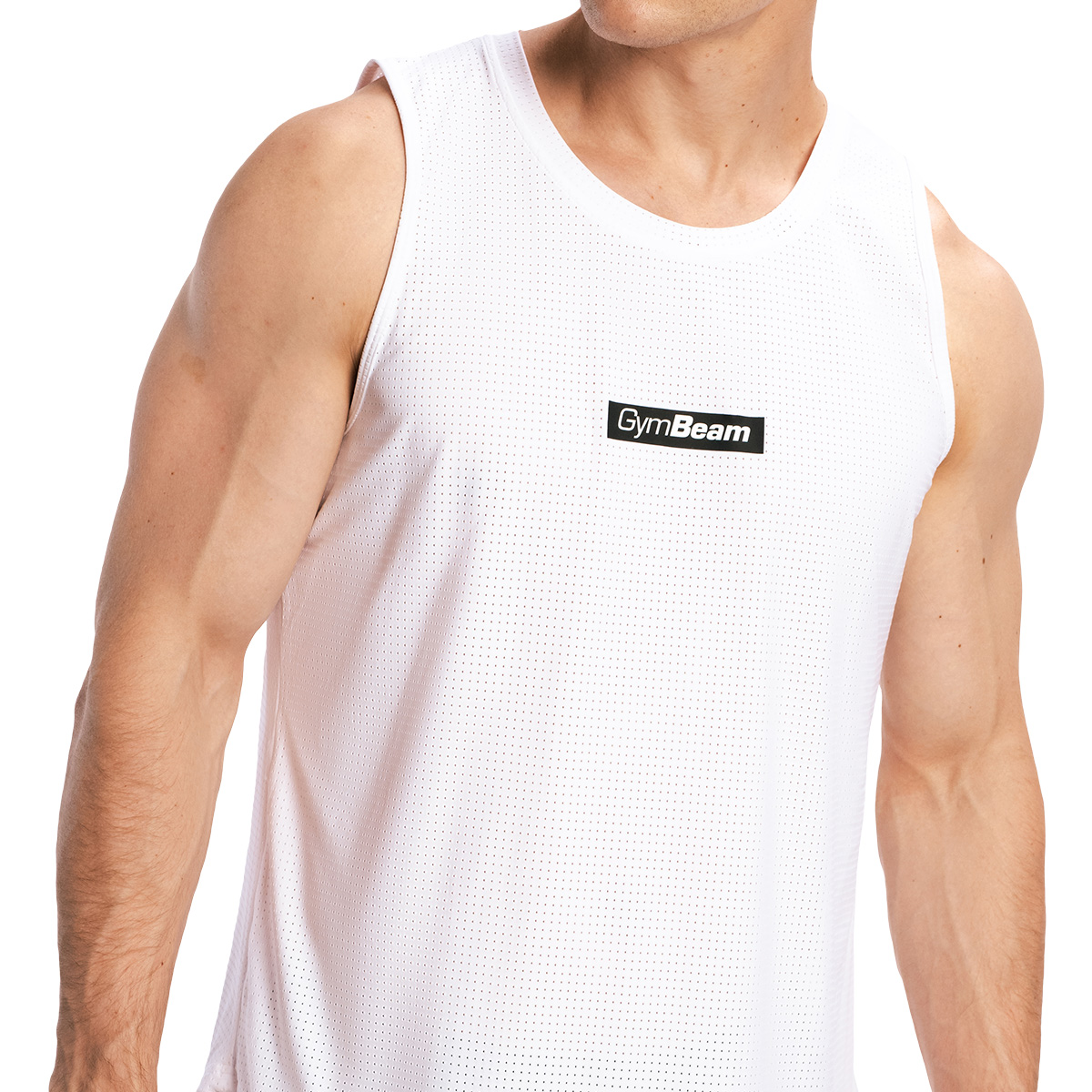 GymBeam Men‘s Combat Tank Top White - Rozmiar: M | Kolor: Biały | Waga: 0,176 g | Opakowanie: 100 · záber 7