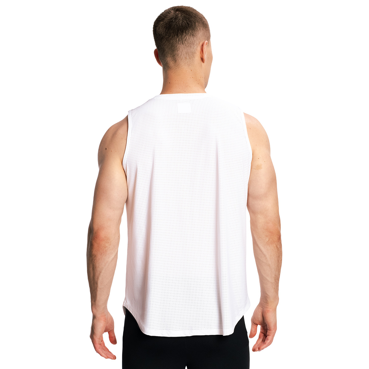 GymBeam Men‘s Combat Tank Top White - Rozmiar: M | Kolor: Biały | Waga: 0,176 g | Opakowanie: 100 · záber 8