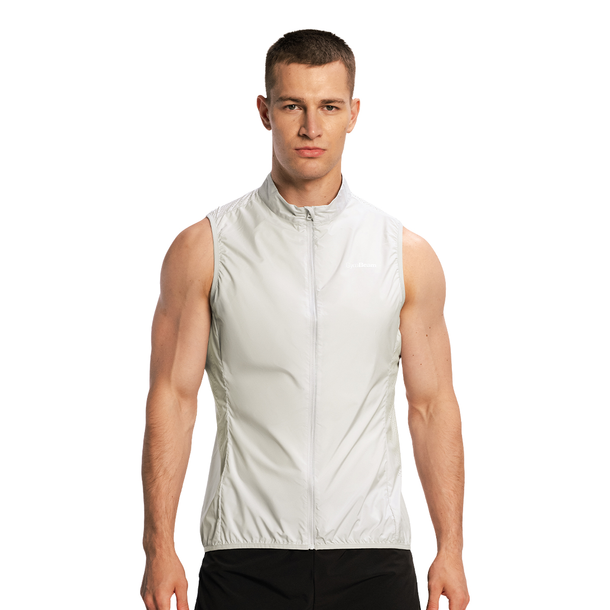 GymBeam Men‘s Pulse X Running Gillet Gray - Rozmiar: S | Kolor: Szary | Waga: 0,094 g | Opakowanie: 80 · záber 6
