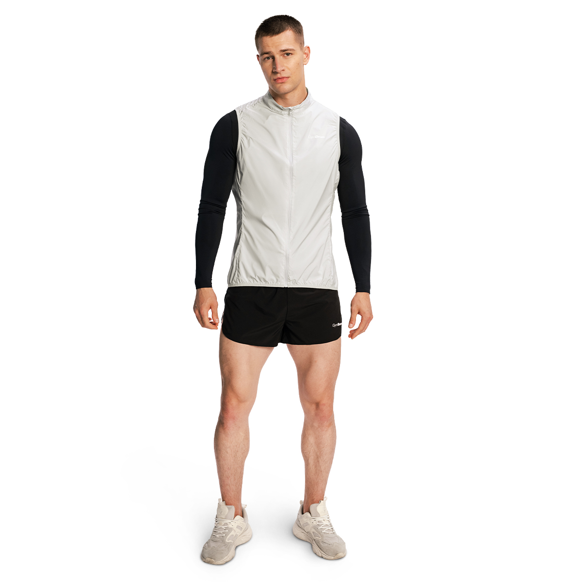 GymBeam Men‘s Pulse X Running Gillet Gray - Rozmiar: S | Kolor: Szary | Waga: 0,094 g | Opakowanie: 80 · záber 10