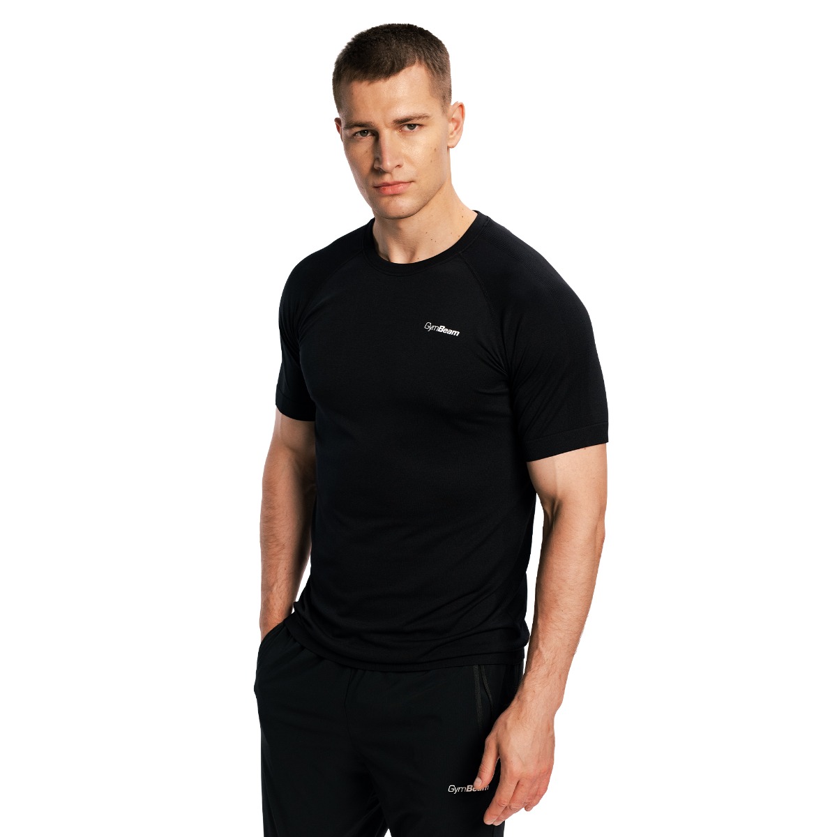 GymBeam Men‘s Pulse X Running T-shirt Black - Rozmiar: L | Kolor: Czarny | Waga: 0,2 g | Opakowanie: 70 · záber 8