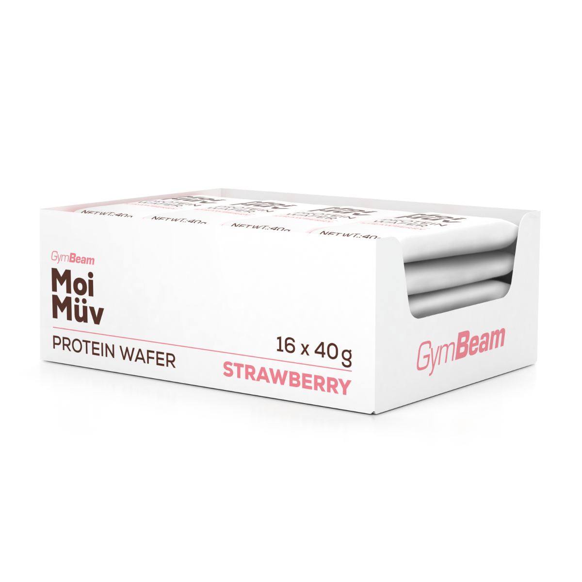 GymBeam MoiMüv Protein Wafer - Smak: Wanilia | Waga: 0,64 g | Opakowanie: 16 x 40 g · záber 6