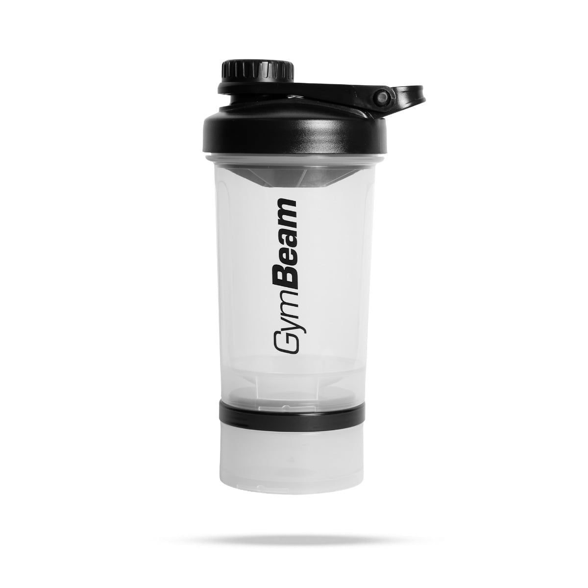 Shaker Multi-Storage 2in1 Clear 500ml - GymBeam