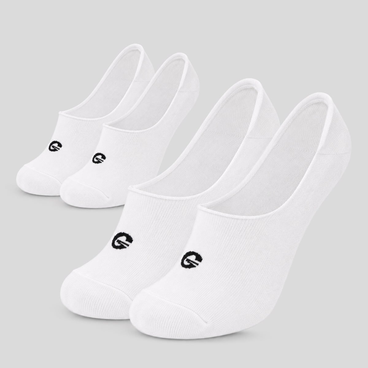 Skarpetki No-Show 2Pack White - GymBeam