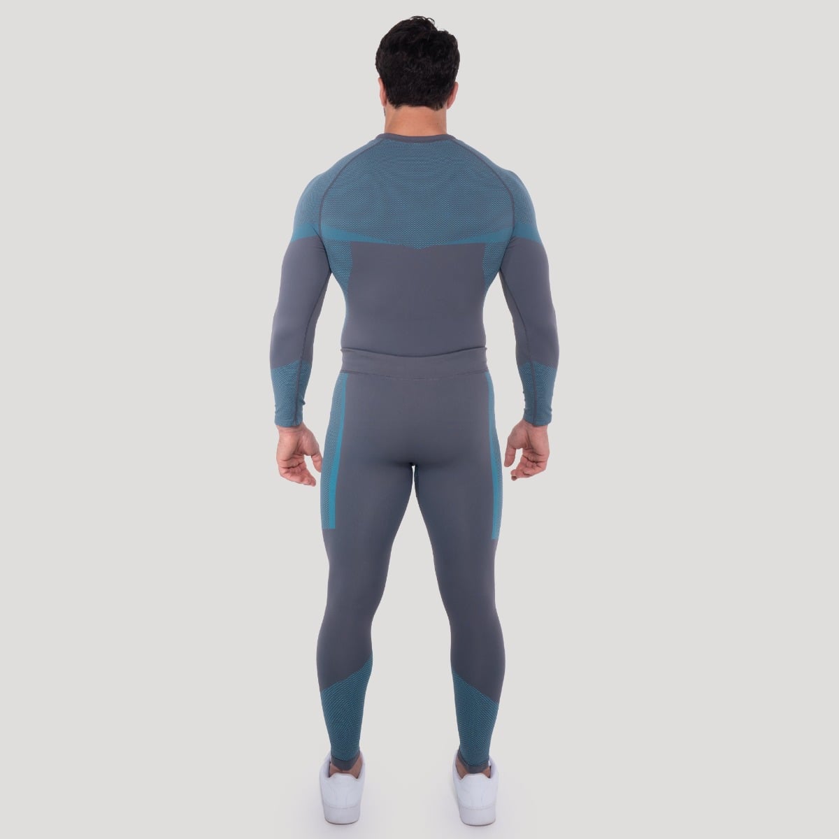 GymBeam OG1 Seamless Leggings Grey/Blue - Rozmiar: L | Kolor: Szary | Waga: 0,25 g | Opakowanie: 82 · záber 7