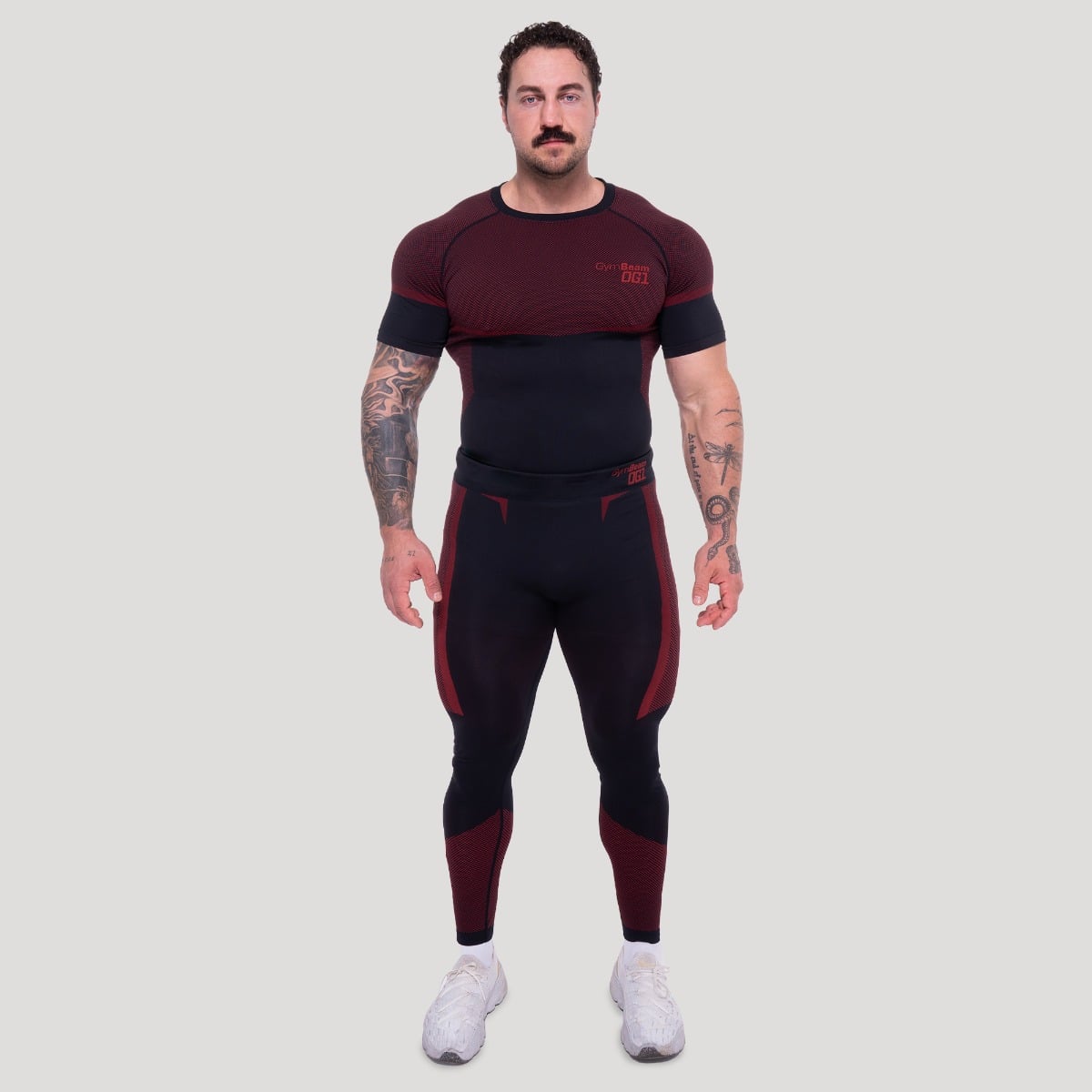 GymBeam OG1 Seamless Leggings Black/Red - Rozmiar: XXL | Kolor: Czarny | Waga: 0,3 g | Opakowanie: 74 · záber 6