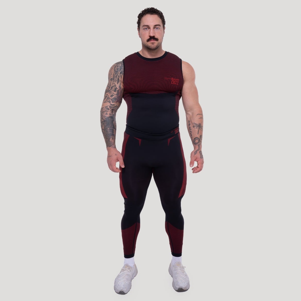 GymBeam OG1 Seamless Tanktop Black/Red - Rozmiar: XXL | Kolor: Czarny | Waga: 0,2305 g | Opakowanie: 90 · záber 6