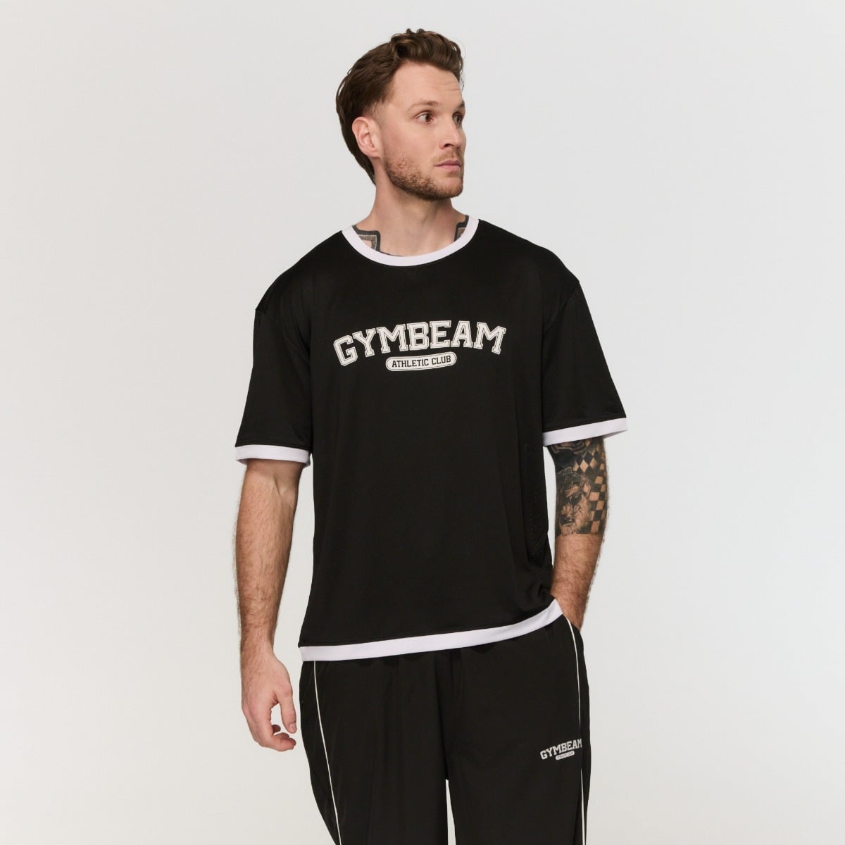 T-shirt Varsity Oversized Black - GymBeam
