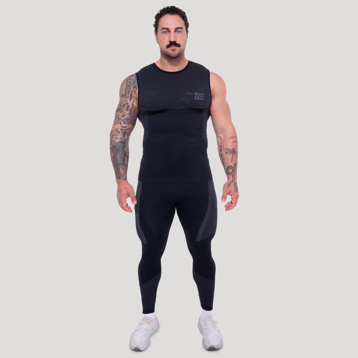 GymBeam OG1 Seamless Tanktop Black/Grey - Rozmiar: XXL | Kolor: Czarny | Waga: 0,2305 g | Opakowanie: 90 · záber 6