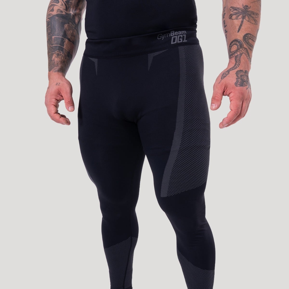 GymBeam OG1 Seamless Leggings Black/Grey - Rozmiar: XXL | Kolor: Czarny | Waga: 0,3 g | Opakowanie: 74 · záber 6