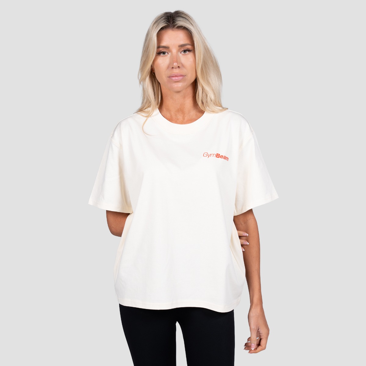 GymBeam Prague T-shirt Cream - Rozmiar: XL | Kolor: Béžová | Waga: 0,2498 g | Opakowanie: 37 · záber 7