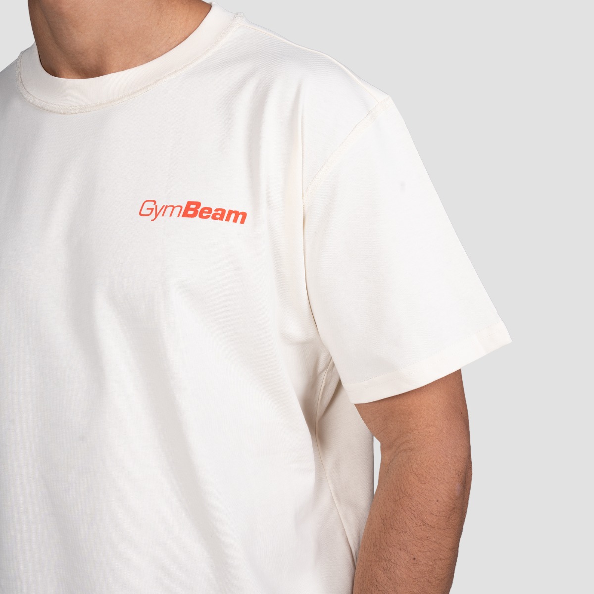 GymBeam Prague T-shirt Cream - Rozmiar: XL | Kolor: Béžová | Waga: 0,2498 g | Opakowanie: 37 · záber 8