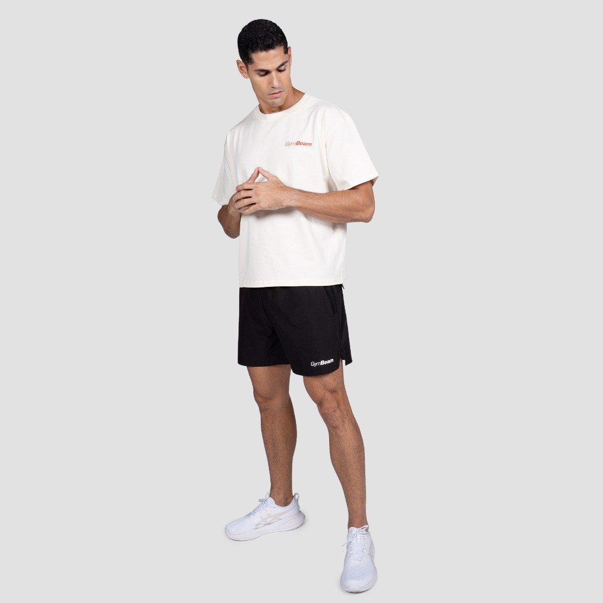 GymBeam Prague T-shirt Cream - Rozmiar: XL | Kolor: Béžová | Waga: 0,2498 g | Opakowanie: 37 · záber 9
