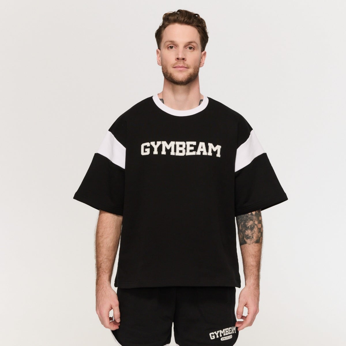 Koszulka Varsity Premium Heavyweight T-Shirt Black - GymBeam