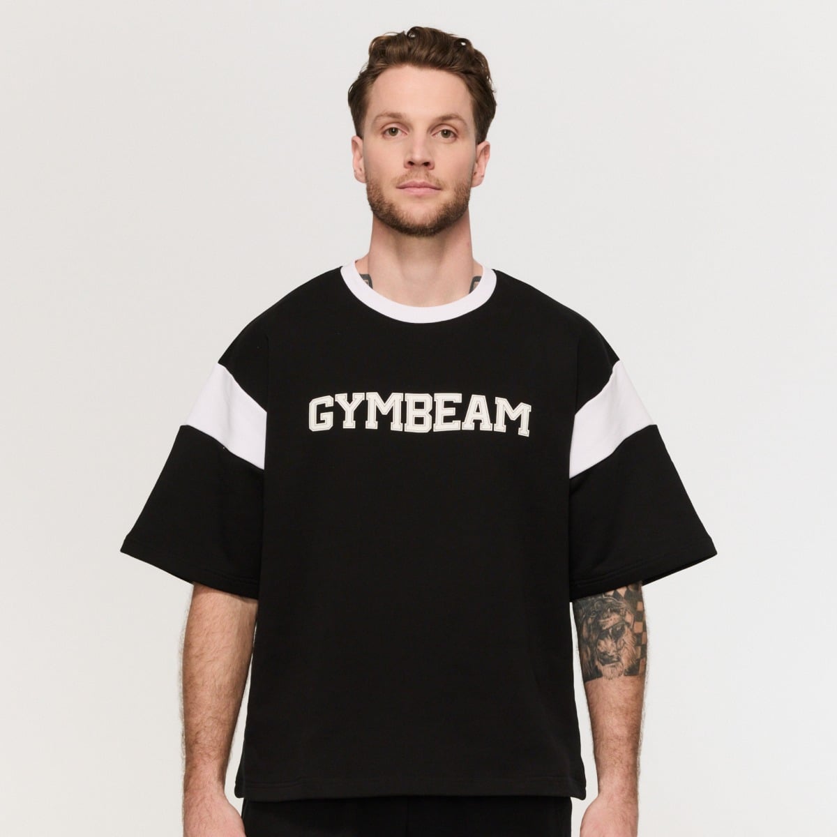 Koszulka Varsity Premium Heavyweight T-Shirt Black  - GymBeam