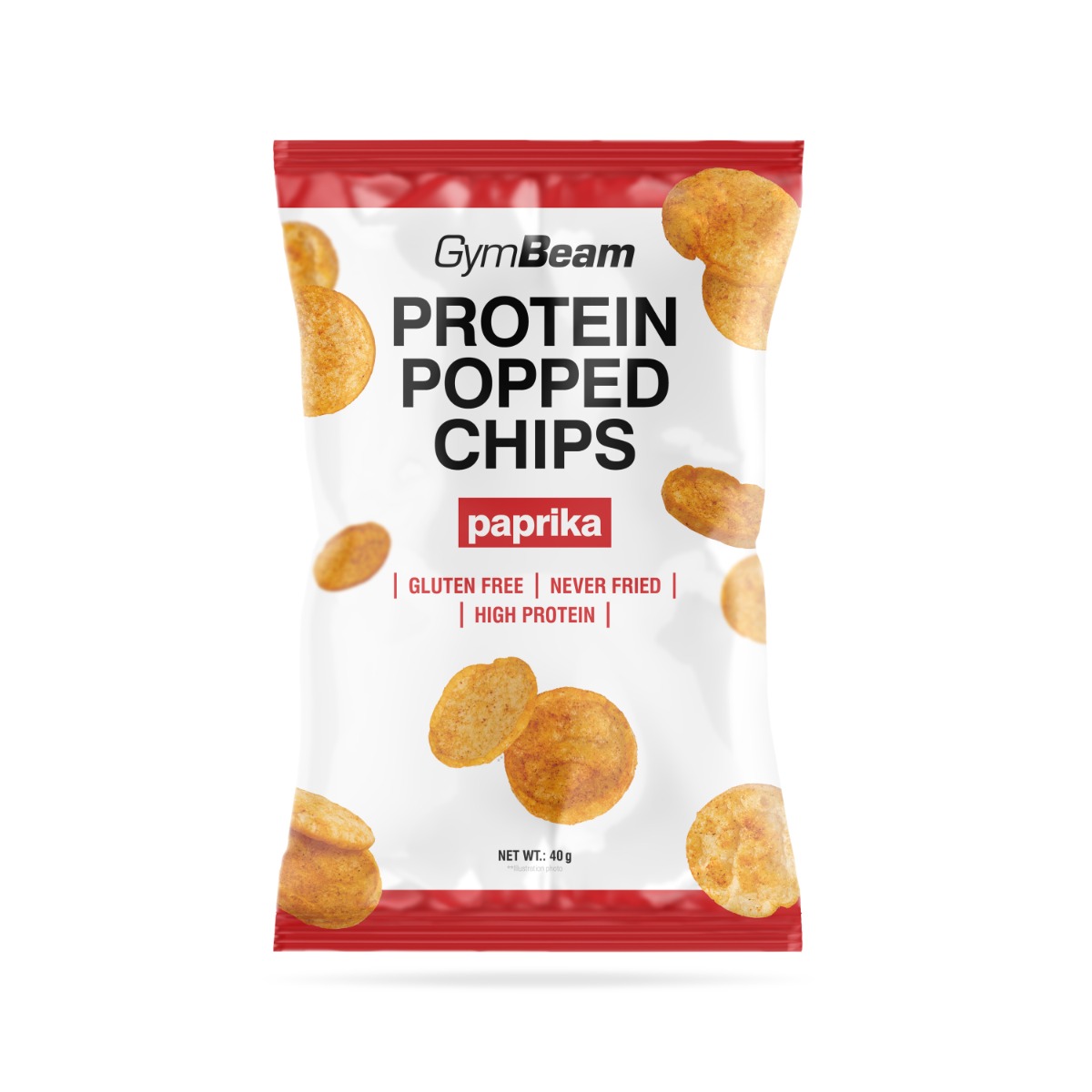 GymBeam Chipsy białkowe 40 g papryka