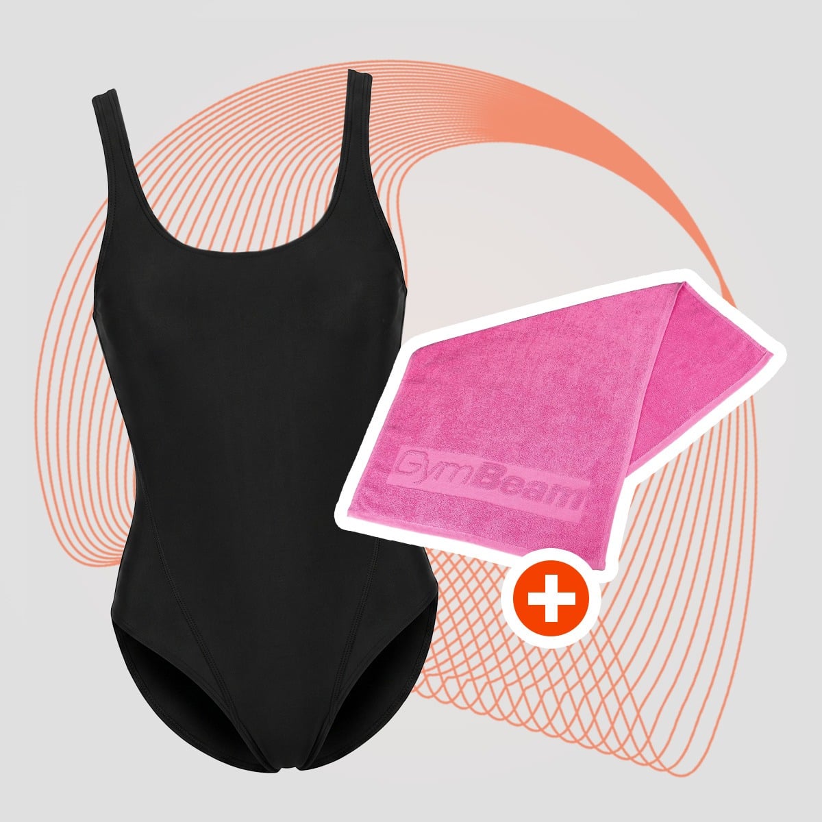 Damski sportowy strój kąpielowy Black - GymBeam + PREZENT