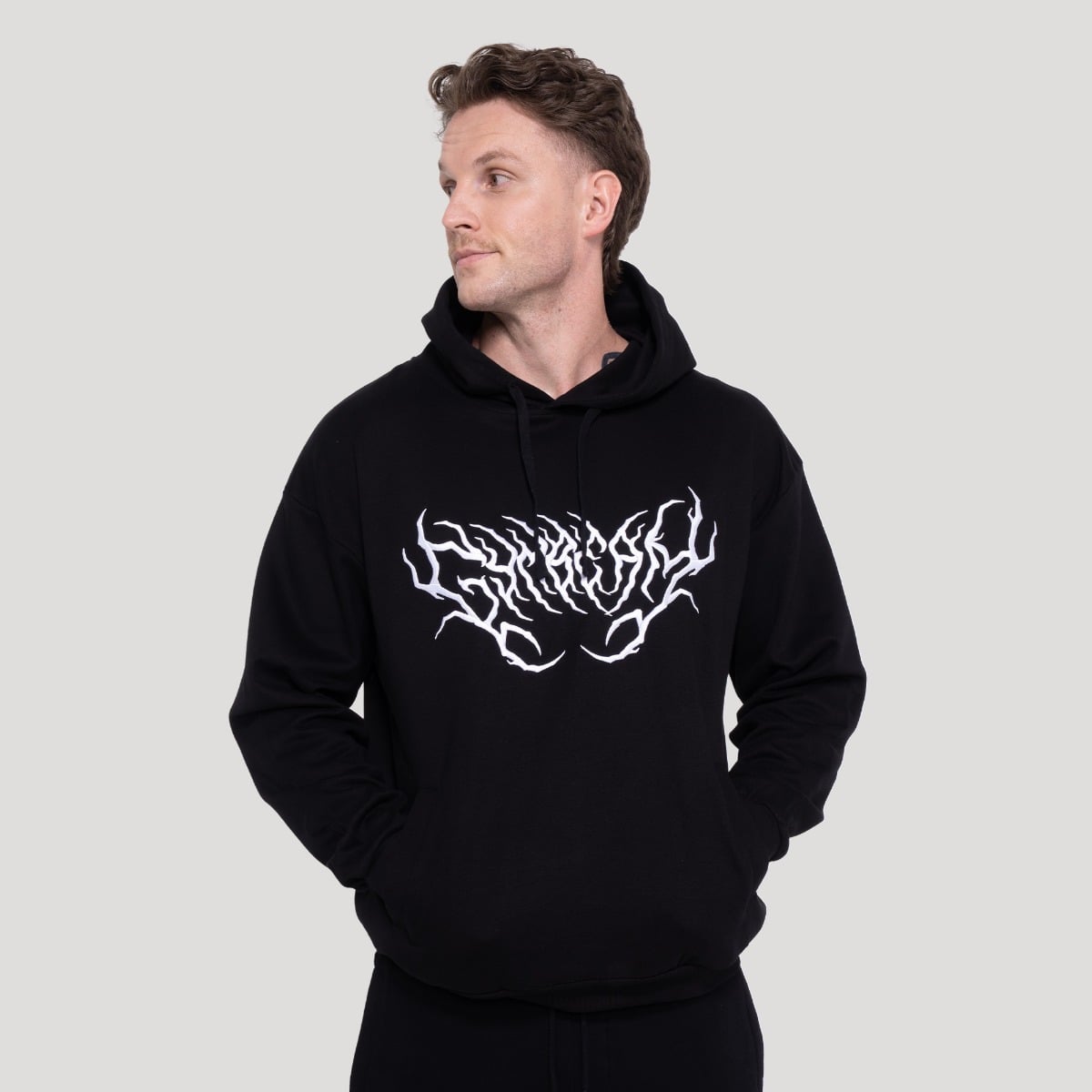 Bluza z kapturem Thorn Black - GymBeam