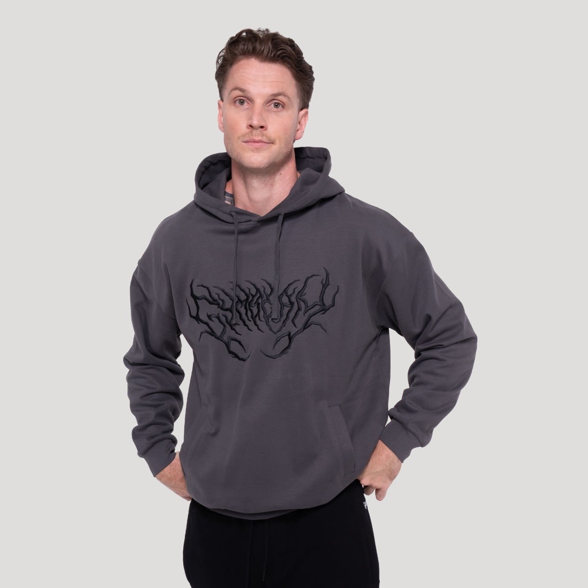 Bluza z kapturem Thorn Grey - GymBeam