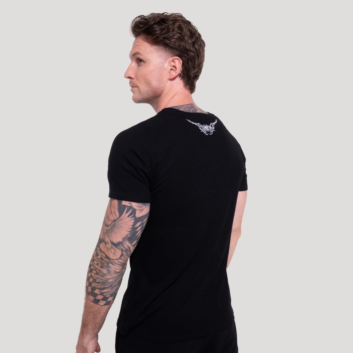 Koszulka Tribal Ribbed Black - GymBeam