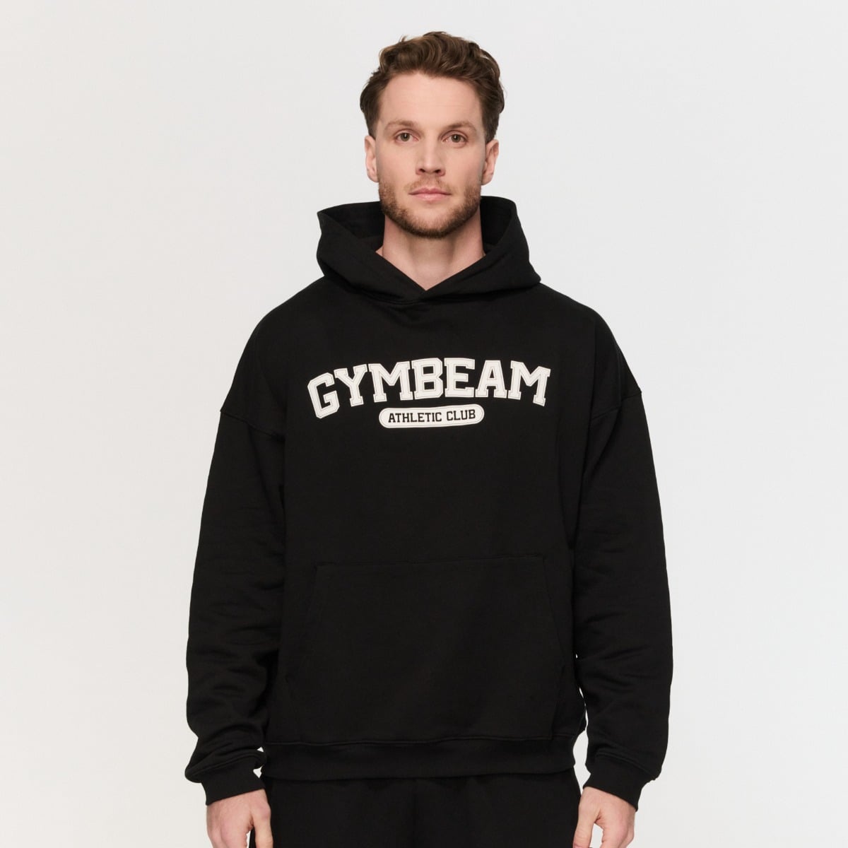 Bluza z kapturem Varsity Black - GymBeam
