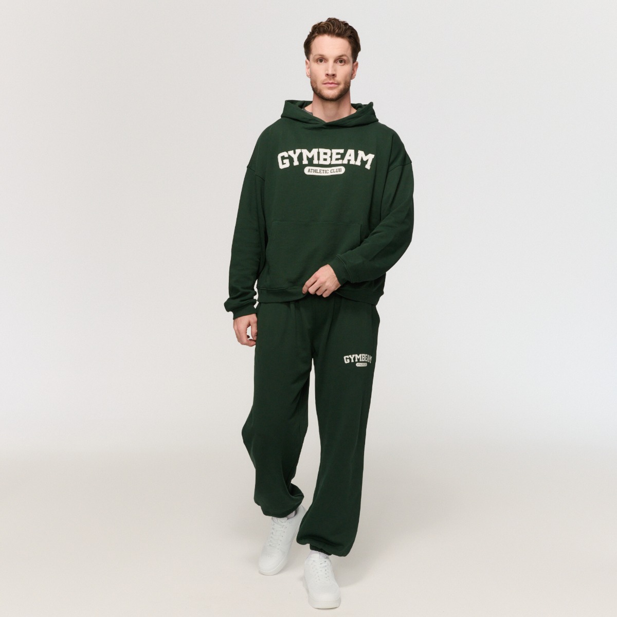 GymBeam Varsity Hoodie Green - Rozmiar: XL | Kolor: Zielony | Waga: 0,7292 g | Opakowanie: 18 · záber 7