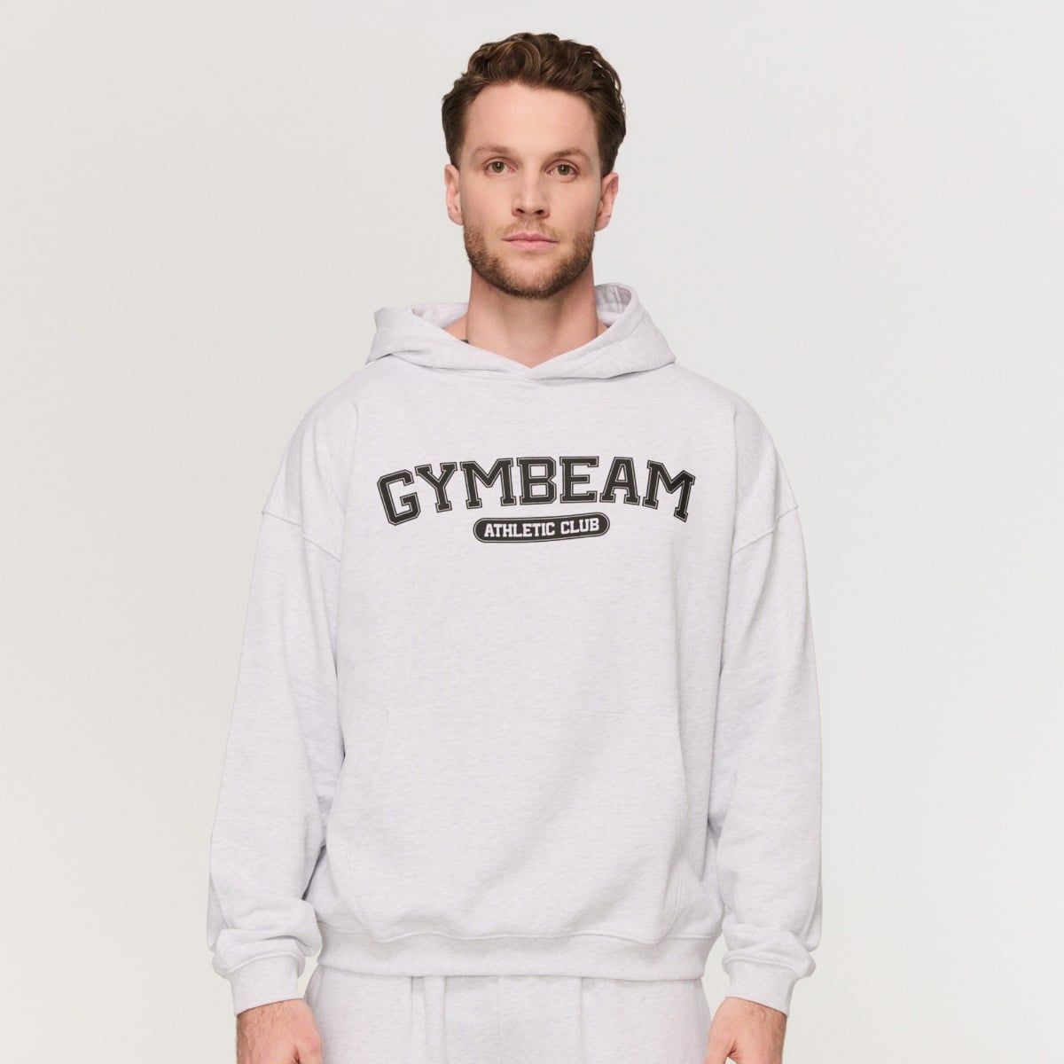 Bluza z kapturem Varsity Grey - GymBeam